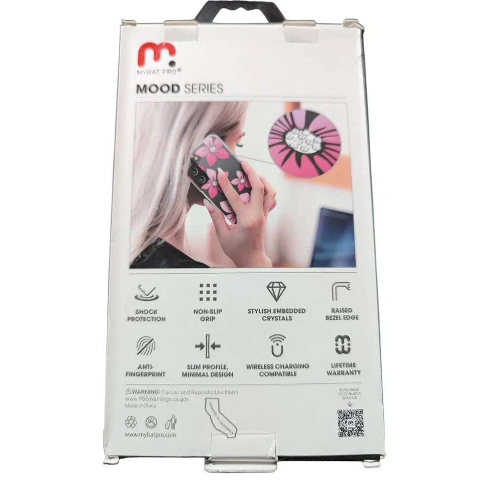 W4. Mybat Pro Mood Series Case‎ Samsung Galaxy S22 Clear / Flowers